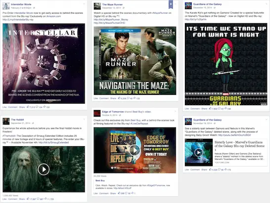 Best Facebook posts analytics for movies
