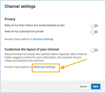 YouTube Advanced Settings