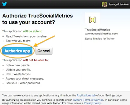 receiving twitter auth token