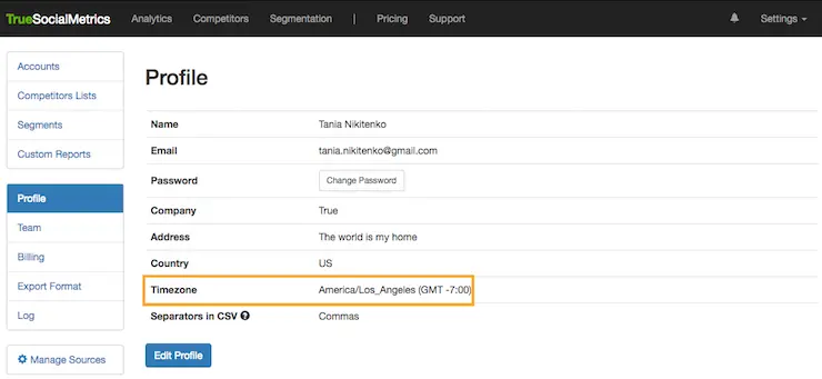 setup your time zone